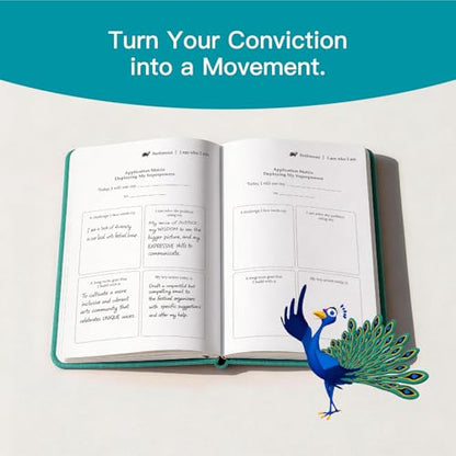 COMIX Guided Journal for Women & Men & Teen – Daily Prompts for Self-Discovery, Gratitude, Reflection – Goal Setting Notebook for Mindfulness, Happiness, Gift Choice– Turquoise, Peacock - color: Turquoise