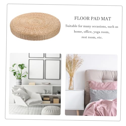Thickened Meditation Mat Woven Seat Pad Yoga Meditation Cushion Floor Pillow for Women