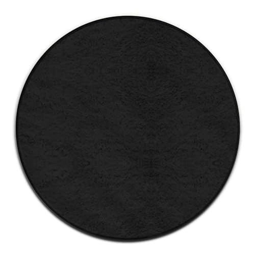Room Sofa Yoga Soft Round Carpet, Modern Round Area Rug, Non-Slip Machine Washable Kitchen Office Circle Rug Compatible with Black 24inch(60cm) - color: Color63, size: 24inch(60cm)