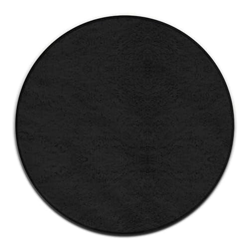 Modern Round Area Rug, Non-Slip Machine Washable Kitchen Office Circle Rug, Room Sofa Yoga Soft Round Carpet Compatible with Black 36inch(90cm) - color: Color63, size: 36inch(90cm)
