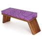 Teak Meditation Bench - Meditation Seat - Meditation Stool - Kneeling Meditation Chair - Portable Folding Meditation Bench - Seiza Yoga Meditation Bench - Prayer Bench (Violet/Teak) - color: Violet / Teak