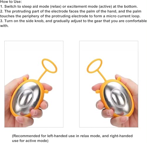 Wokyo Sleep Aid Instrument Handheld Sleep Aid Machine Brain Massage Adjust Heart Rate for Improve Sleep Deep Relaxation (White) - color: White