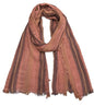 Artistic Retro Cotton And Linen Scarf, Plain Tie Dye Gradient Autumn And Winter New Soft Cotton Shawl - color: Earth Orange