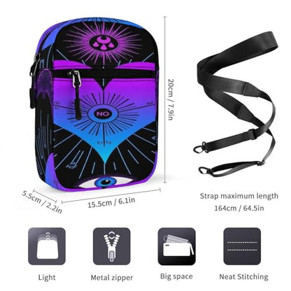Stylish Messenger Bags Easy to Clean, Sling Backpack with Zipper, Crossbody Bag for Gym - color: Picture(348)