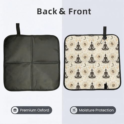 Yoga Meditation (10) Print Folding Seat Pad, Portable Camping Seat Cushion for Outdoor