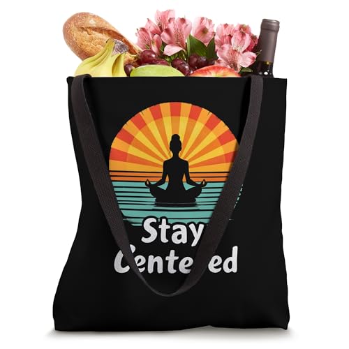 Stay Centered Vintage Meditation Tote Bag