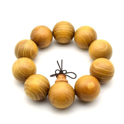 Zen Dear Natural Golden Sandalwood Mexican Bocote Mala Prayer Bead Bracelet Link Wrist Necklace Mala Beads - style: 25mm 10 beads