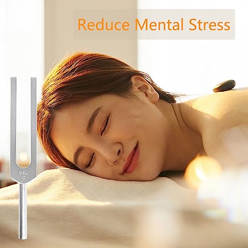 3 Pack Tuning Fork Set(128Hz, 256Hz, 512Hz), Medical Sound Healing Tools Tuning Forks with Reflex Hammer for Healing Chakra Sound Therapy Solfeggio DNA Repair