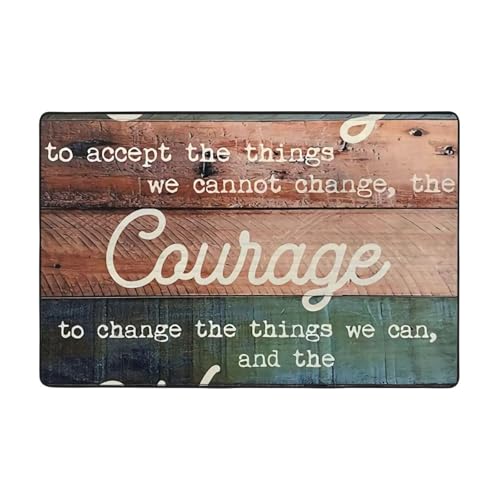 Serenity Prayer On Beach Soft Flannel Playroom Rug with Anime Design - Yoga Mat Carpet, Machine Washable Floor Decor - size: 72"x48"
