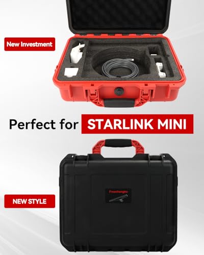 Freechangku For Starlink Mini Case Waterproof Hard Case Starlink Dishes Travel Protective Kit,Waterproof Storage Box Carrying Bag Dish Starlink Accessories Organizer