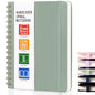 Spiral Notebook for Women, A5 Spiral Journal Notebooks, 160Pages Lined Hardcover Journaling for Work, 5.5 x 8in Journals for Writing, Light Green