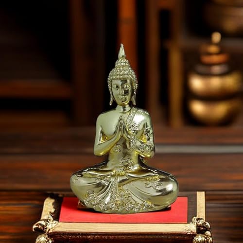 Ornament Sculpture Zen-Buddha-Statue Decor Vintage Statue Decoration Ornament for Living Room Bedroom Office Home Feng Shui Sculptural