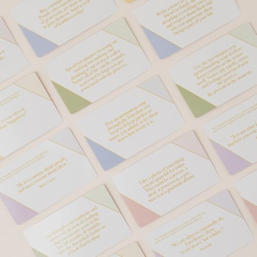 Mind Cards | 45 Cards for Daily Rituals, Gratitude & Journaling for Men and Women | Simple Steps to Positive Habits, Self Care for Busy Lives & Careers