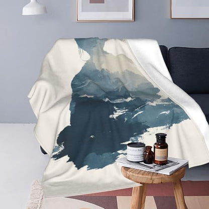 Abstract Female Silhouette in Seated Meditation Blanket Anti Pilling Throw Fleece Flannel Lightweight Cozy Bedspread Living Room Women Adults and Kids Bed Sofa 40"X30"