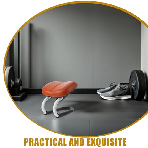 Meditation Bench: Kneeling Chair with Non-Slip Base - Soft PU Leather Stool - Adjustable Height Cushion for Prayer Home Studio Portable