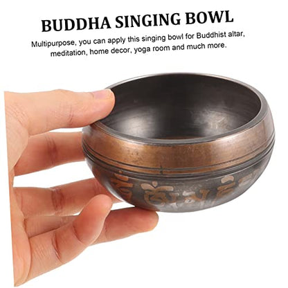 1Set Tibetan Singing Bowl Meditation Set Sound Bowl with Mallet Mat and Bag for Mindfulness Relief and Improved Sleep Quality for Meditation