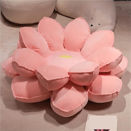 Large Soft Floor Cushion, Flower-Shaped Floor Pillow, Plush Meditation Cushion, Creative Floor Cushion Seat, Decorative Leisure Cushion(Pink,120cm/47.2in) - color: Pink, size: 120cm/47.2in