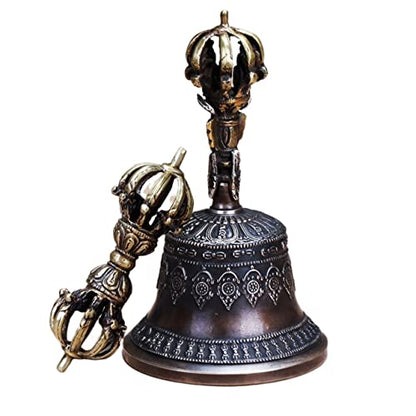 Hand Bell, Buddhist Meditation Bell And Dorje Set