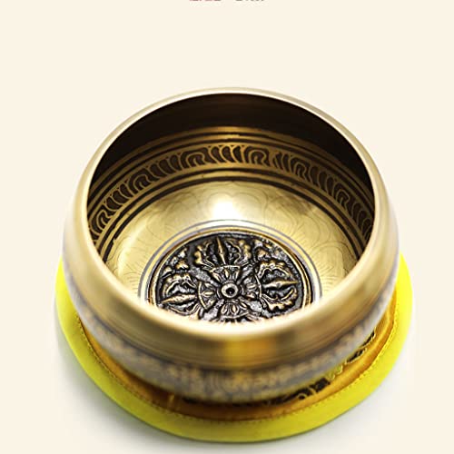 Copper Bowl Tibetan Singing Bowl Ringing Copper Buddha Sound Bowl Meditation Meditation Bowl for Healing and Mindfulness Ornaments Crafts Bowl,12.5cm - size: 12.5cm