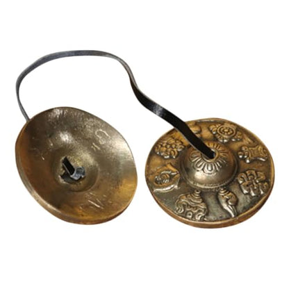 BESTonZON 1pair Tingsha Cymbals for Meditation and Sound Healing Nepalese Percussion Instrument Compact Design for Yoga and Mindfulness Practice Traditional Tingsha Bells
