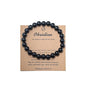 Pingyongchang Stress Relief Anxiety Yoga Bracelet,Mantra Bracelets for Women Natural Crystal Stone Healing Gifts Birthday Gifts for Jade Bracelet for Men - color: Obsidian