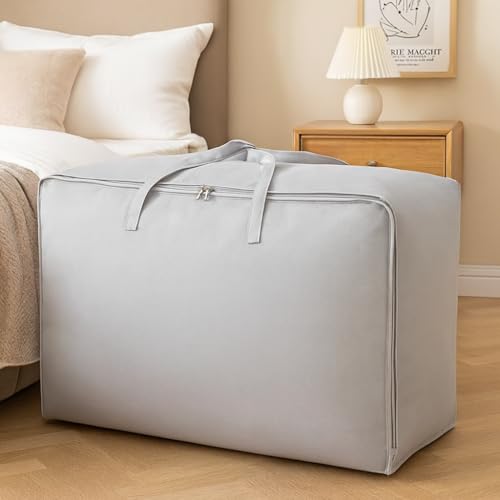 XL Large Capacity Non-Woven Fabric Storage Bag - New Packing Bag for Clothes and Quilts,Grey - color: Grey