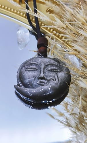 Crystal Pendant Necklaces Healing love Women's Men's choker Obsidian Tiger eye White Crystal Black Gold waterproof dainty Charm stackable statement Cute Stone necklace Unisex - style: Silver Sunmoon