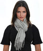 Ocomfly 100% Pashmina Scarf for Women - Premium Womens Scarves - Gift Boxed - Shawls or Wraps - Ultra Soft and Warm - color: Heather Grey