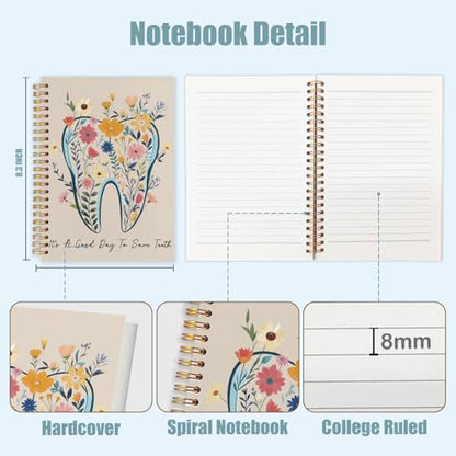 WUCHJ Dentist Gifts Notebook Journal, Dental Assistant Office Gifts for Women,It's a Good Day To Save Tooth Dental Spiral Notebook Journal for Note Taking, Dentist Office Supplies, 5.5x8.3 Inch - color: It's a Good Day To Save Tooth coffee color