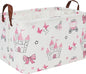 Rectangle Storage Basket with Handles,Collapsible Storage Bin,Books Box,Gift Basket(Pink Princess) - color: Pink Princess