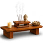 Meditation Altar Table – 21 x 7.5 x 6 Inch Handmade Tiered Puja Shrine - Small Alter Tables for Relaxation, Prayer - Buddha Meditation Alter Made of Strong and Durable Mango Wood