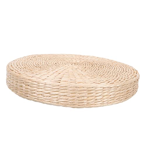 Japanese Style Woven Meditation Cushion Floor Pad Thick Round Seating Cushion for Home Decor Yoga Office and Relaxation Natural and Rustic Design