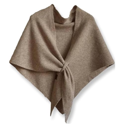 Pashmina Blend Shawl Wraps Women Knitted Shawls Wraps Cardigan Cape Cashmere Shoulder Top Sweater Shawl travel scarf - color: Light Brown