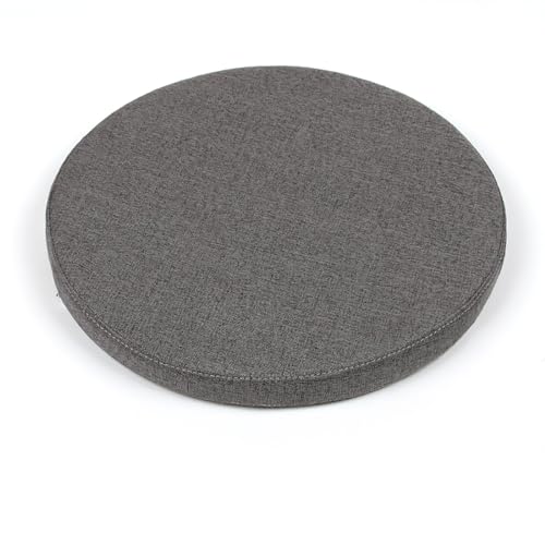 Janpanese Round Meditation Cushions,Memory Foam Seat Cushion Floor Cushion,Cotton Linen Non Slip Chair Pad,Office Kitchen Dining Chair Cushion(35cm, Dark Gray) - color: Dark Gray, size: 35cm