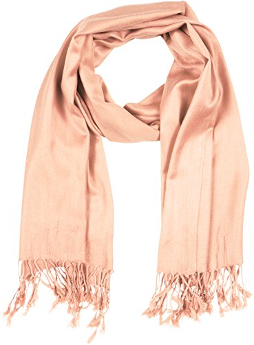 Sakkas 78" X 28" Rayon from Bamboo Soft Solid Pashmina Feel Shawl/Wrap/Stole - color: Beige