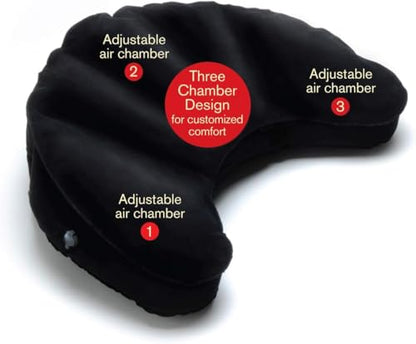 Air Meditator Inflatable Meditation Cushion and Travel Pillow – Meditate on Air in Total Comfort with Adjustable Three-Chamber Design for Enhanced Posture and Portability