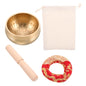 Unomor Brass Tibetan Singing Bowl Set with Cushion and Mallet for Yoga Meditation Antique Sound Bowl for Healing Frequencies Mindfulness Relaxation Decorative Home Decor