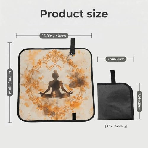Yoga Meditation (2) Print Folding Seat Pad, Portable Camping Seat Cushion for Outdoor