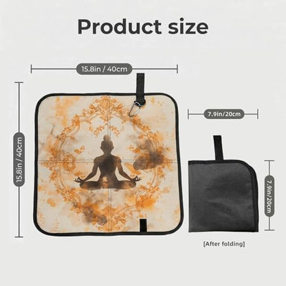 Yoga Meditation (2) Print Folding Seat Pad, Portable Camping Seat Cushion for Outdoor