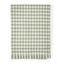 CREVENT Farmhouse Boho Knitted Throw Blanket for Couch Sofa Chair Bed Home Decoration, Soft Warm Cozy Light Weight for Spring Summer Fall (50''X60'' Plaid Green)
