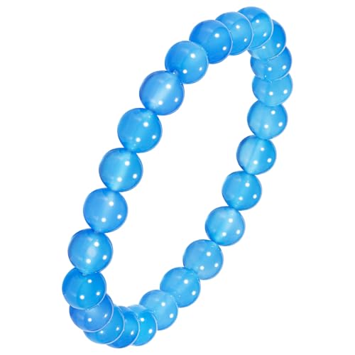 Agate Round Beaded Bracelet for Women Men Natural Agates Stone Healing Bracelets Stretch Elastic Handmade Polished Gemstone Beads Bracelet