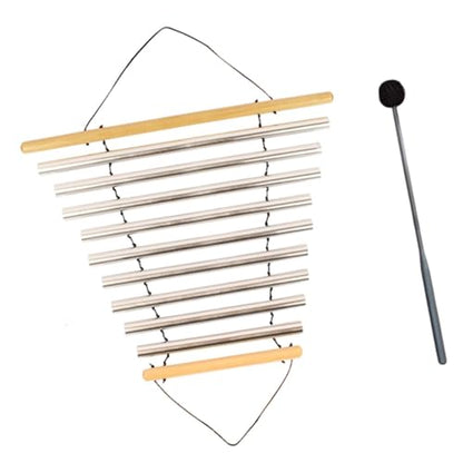 DYNWAVE Meditation Chime, Meditation Bowl Sound, Musical Instruments, Tubular Chime with Mallet for Home Office, 9 Tones - color: 9 Tones