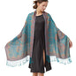 Paisley Pashmina Rave Shawl Scarf-Women's Reversible Ethnic Jacquard Pashmina Wraps for Travel - color: D#. Turquoise