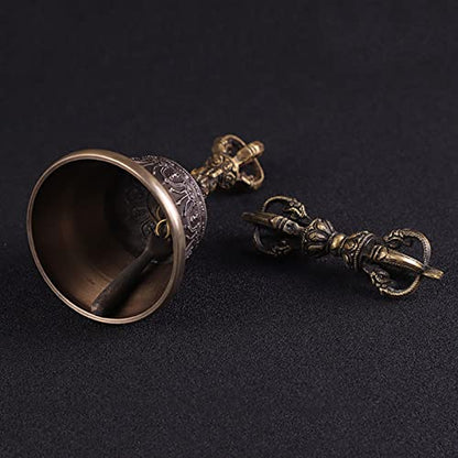 Hand Bell, Brings A Unique Decorative Element To Your Space When Displayed On A Table, Desk Or Shelf(18cm) - size: 18cm
