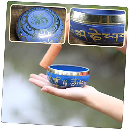 HEMOTON Handcrafted Tibetan Singing Bowl Set for Meditation and Yoga with Cushion and Mallet Calming Sound for Mindfulness and Chakra Healing