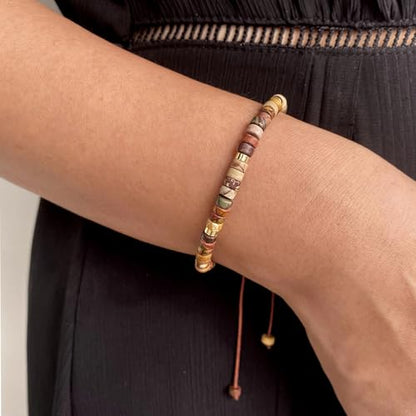 yupoxiu Inspirational Gifts Healing Natural Stone Bracelets - Thinking of You, Get Well Soon Encouragement Gifts Strength Bracelets for Women Friends Sister, Christmas Stocking Stuffers Thanksgiving Basket