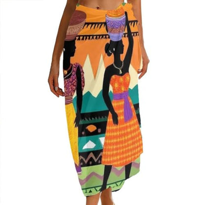 Women's Lightweight Long Scarf Thin Scarf Beach Headscarf Wimwear Bikini Wrap - color: Color641