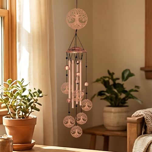 ORIGACH Tree of Life Wind Chimes, Metal Wind Chimes for Outside, Decor for Lawn, Patio, Home, Garden, Large Wind Chime Gifts for Birthday Family & Friends
