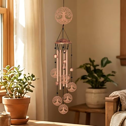 ORIGACH Tree of Life Wind Chimes, Metal Wind Chimes for Outside, Decor for Lawn, Patio, Home, Garden, Large Wind Chime Gifts for Birthday Family & Friends