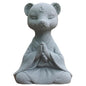 livelyfish Meditating Fox Buddha Statue Aquarium Zen Yoga Animal Figurines Sandstone Sculpture for Fish Tank Garden Tabletop Decor (S2) - size: S2